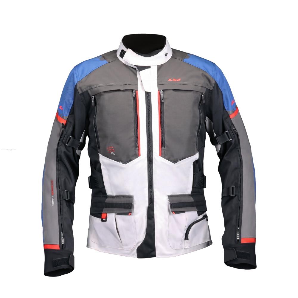 Chamarra Deportiva LS2 Norway L AZL/NGO/GRS/ROJ Textil