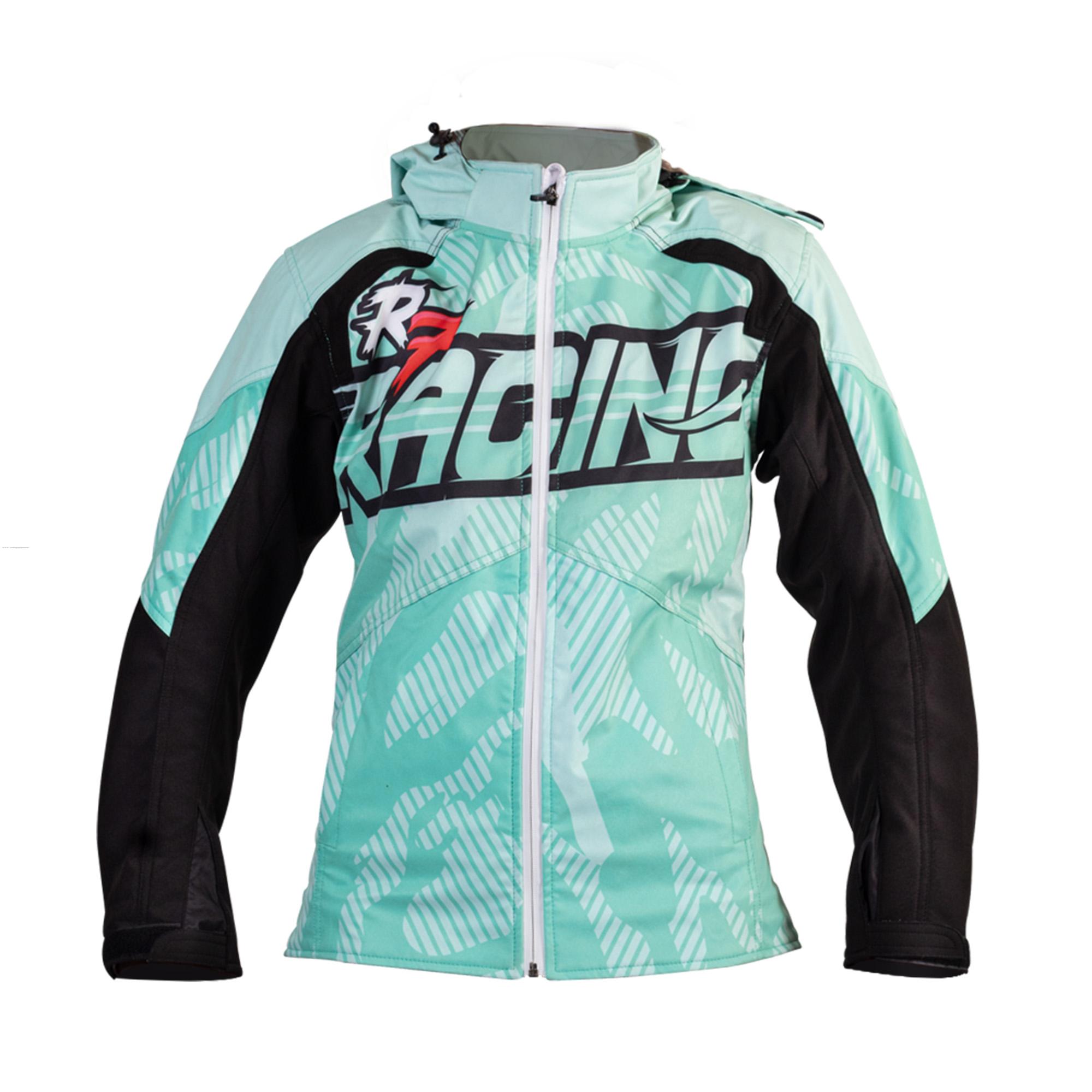 Chamarra Deportiva R7 R7-700 XXL BCO/NGO/AQUA Textil P/DAMA