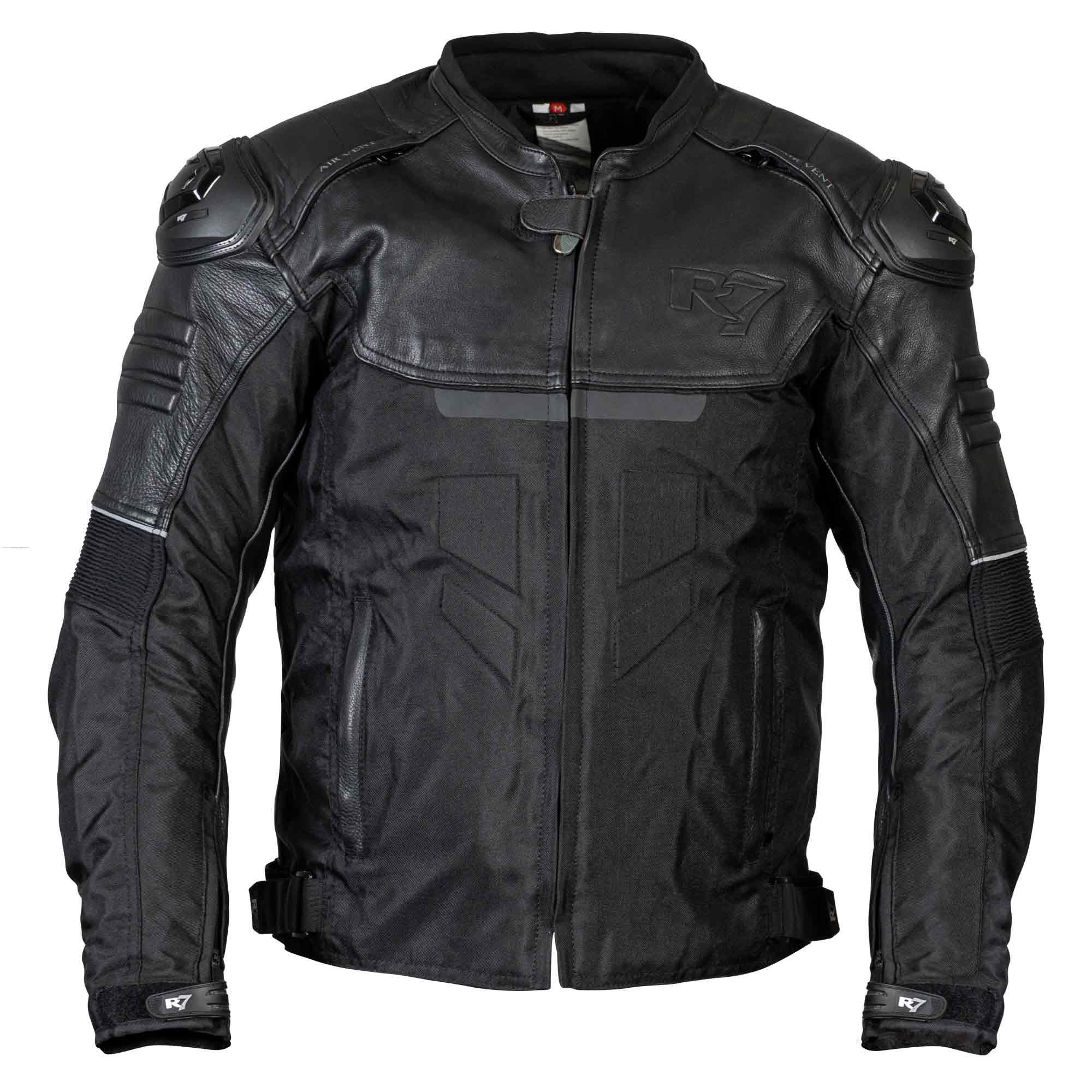 Chamarra Deportiva R7 RACING R7-2143 L Negro TEXTIL/PIEL