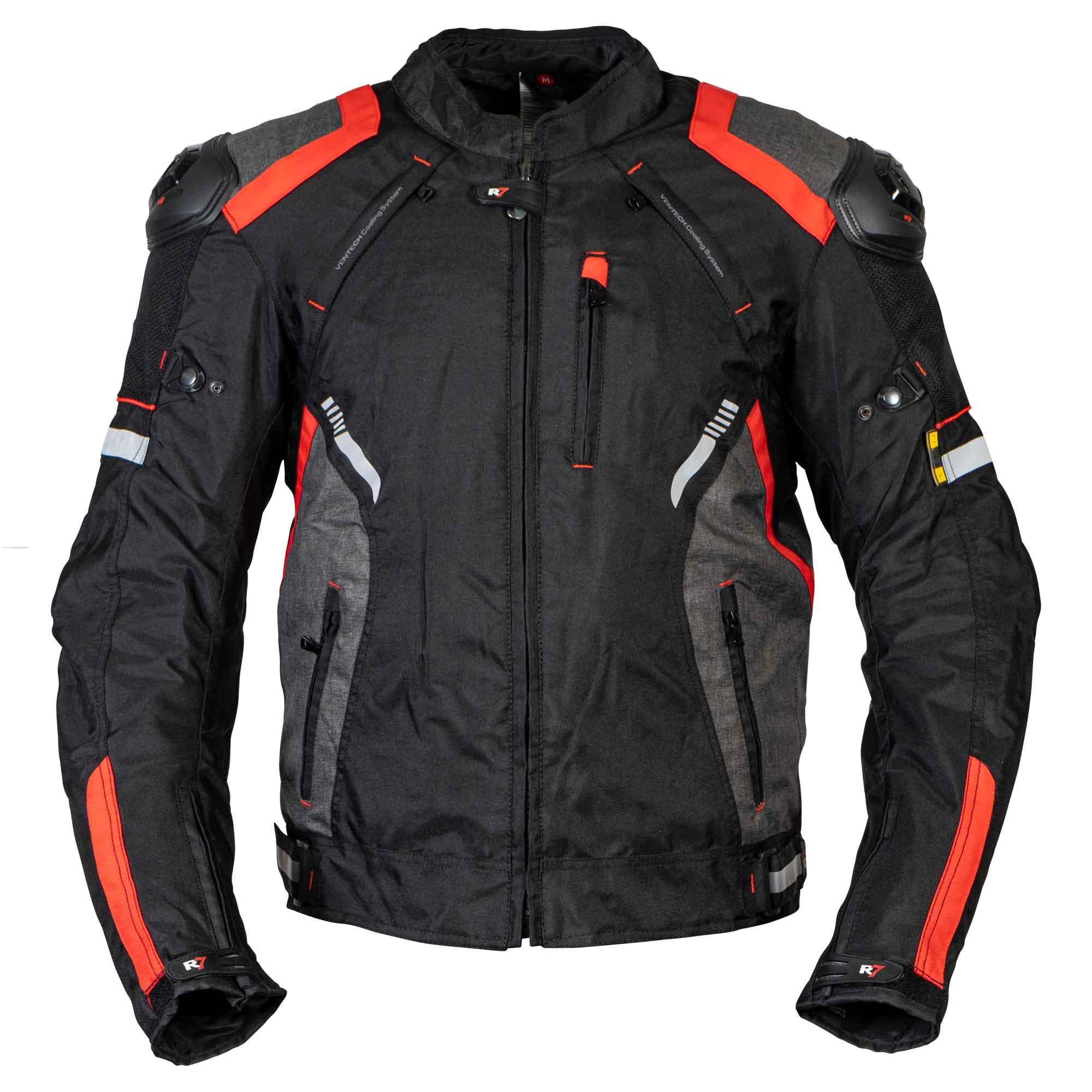 Chamarra Deportiva R7 RACING R7-2120 M NGO/ROJ Textil