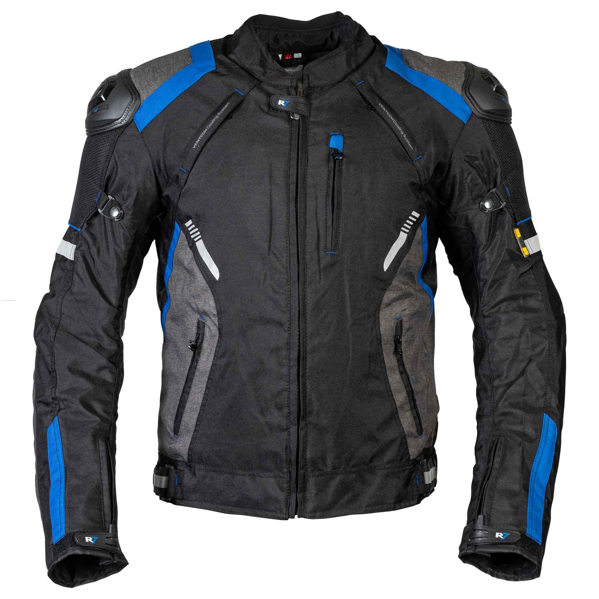 Chamarra Deportiva R7 RACING R7-2120 M NGO/AZL Textil