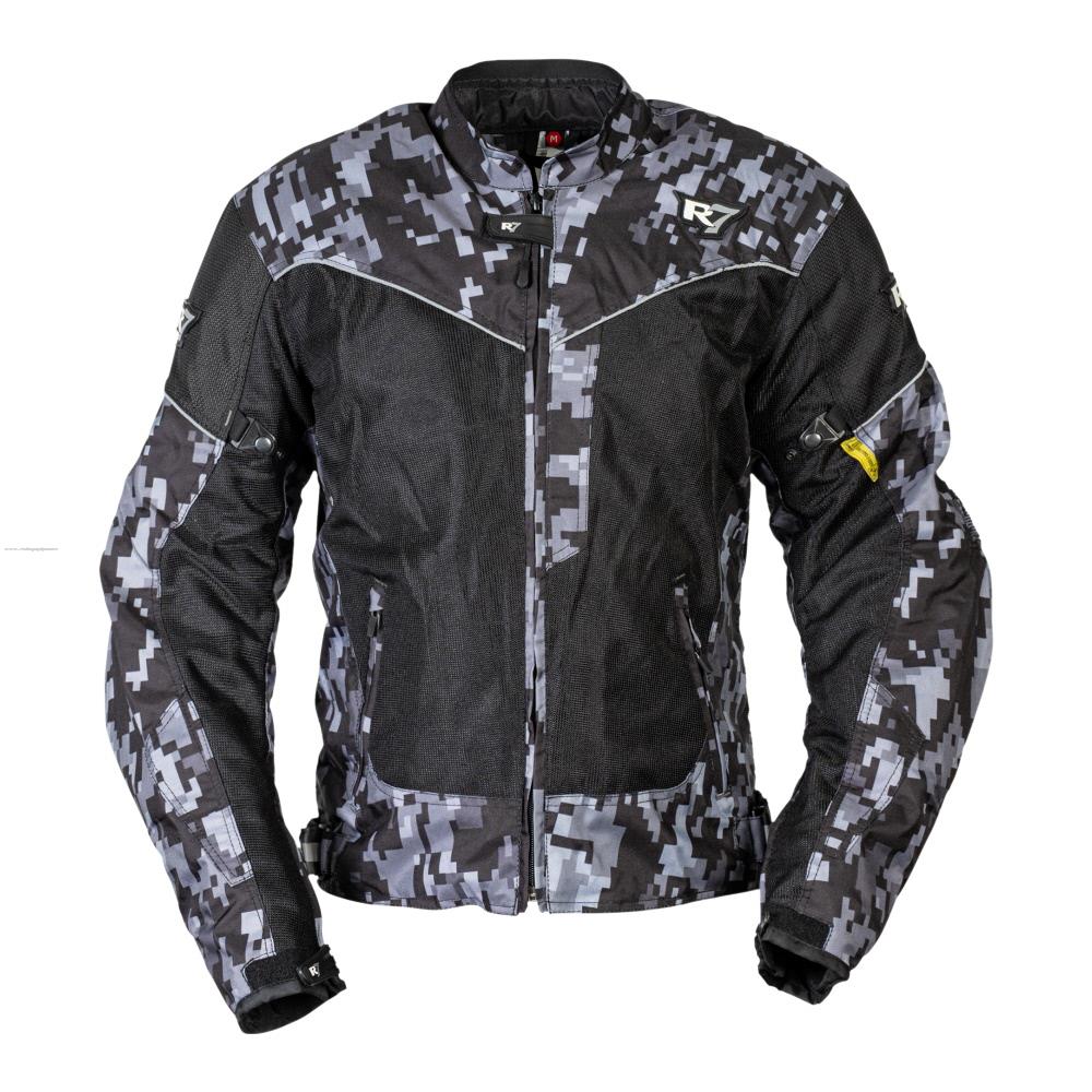 Chamarra Deportiva R7 RACING R7-2314 L NGO/ROJ Textil