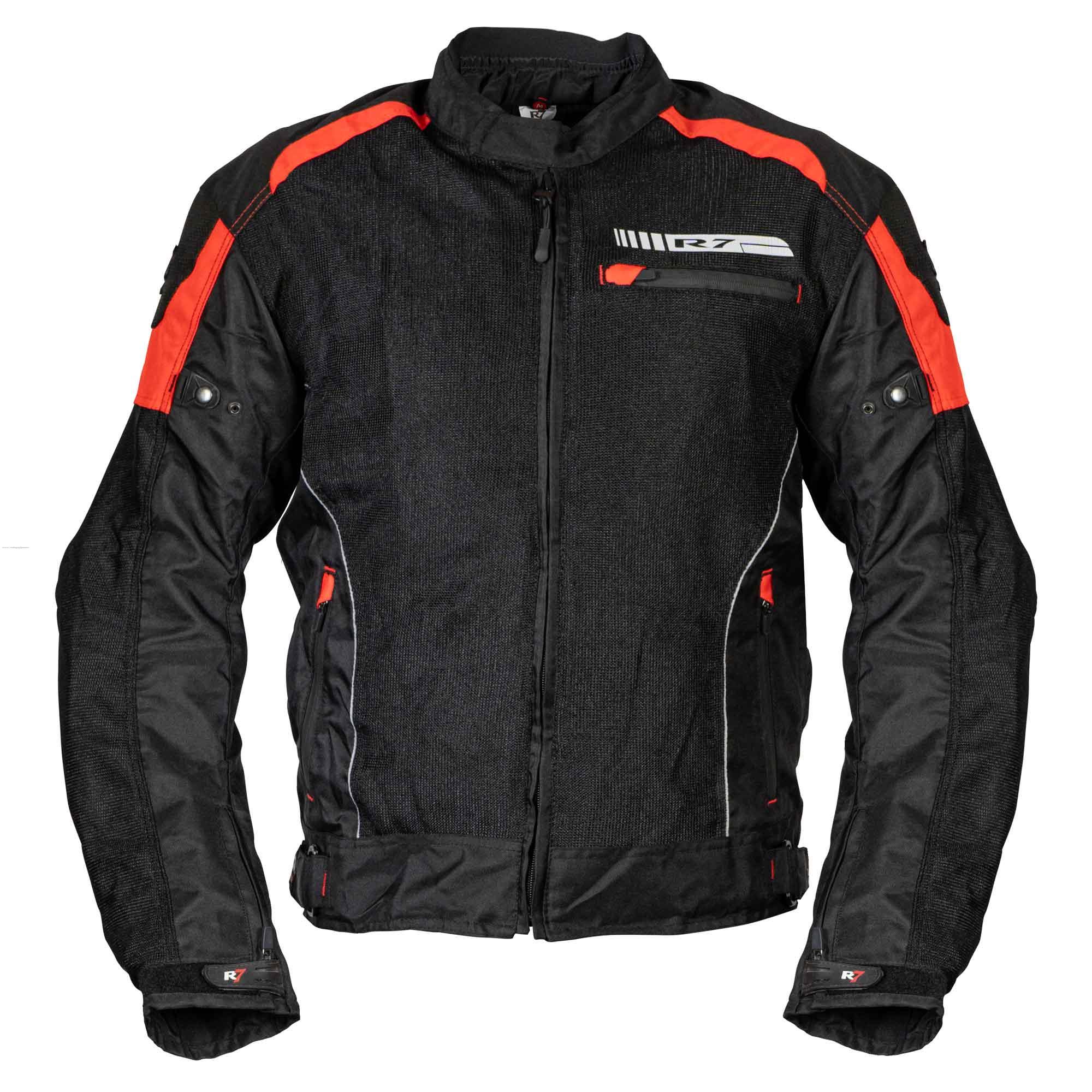 Chamarra Deportiva R7 RACING R7-2123 L NGO/ROJ Textil