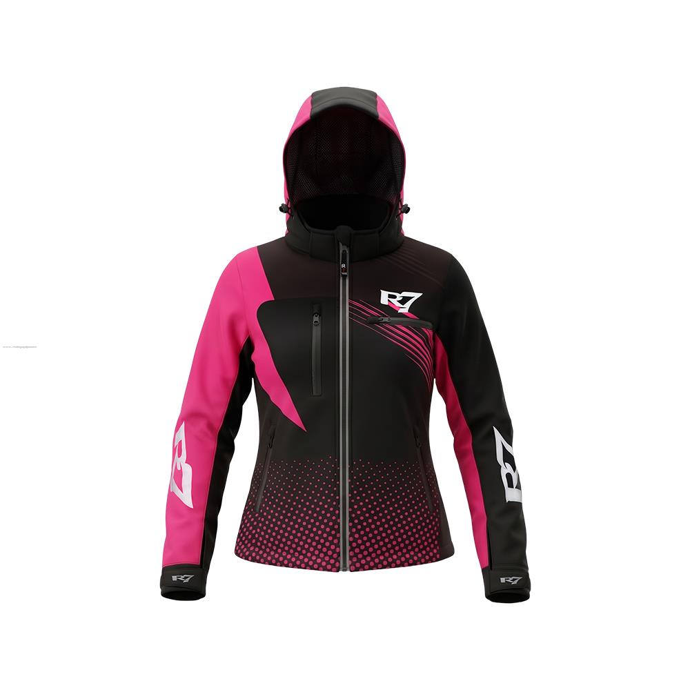 Chamarra Deportiva R7 RACING Siena L NGO/ROS Textil Suave P/DAMA