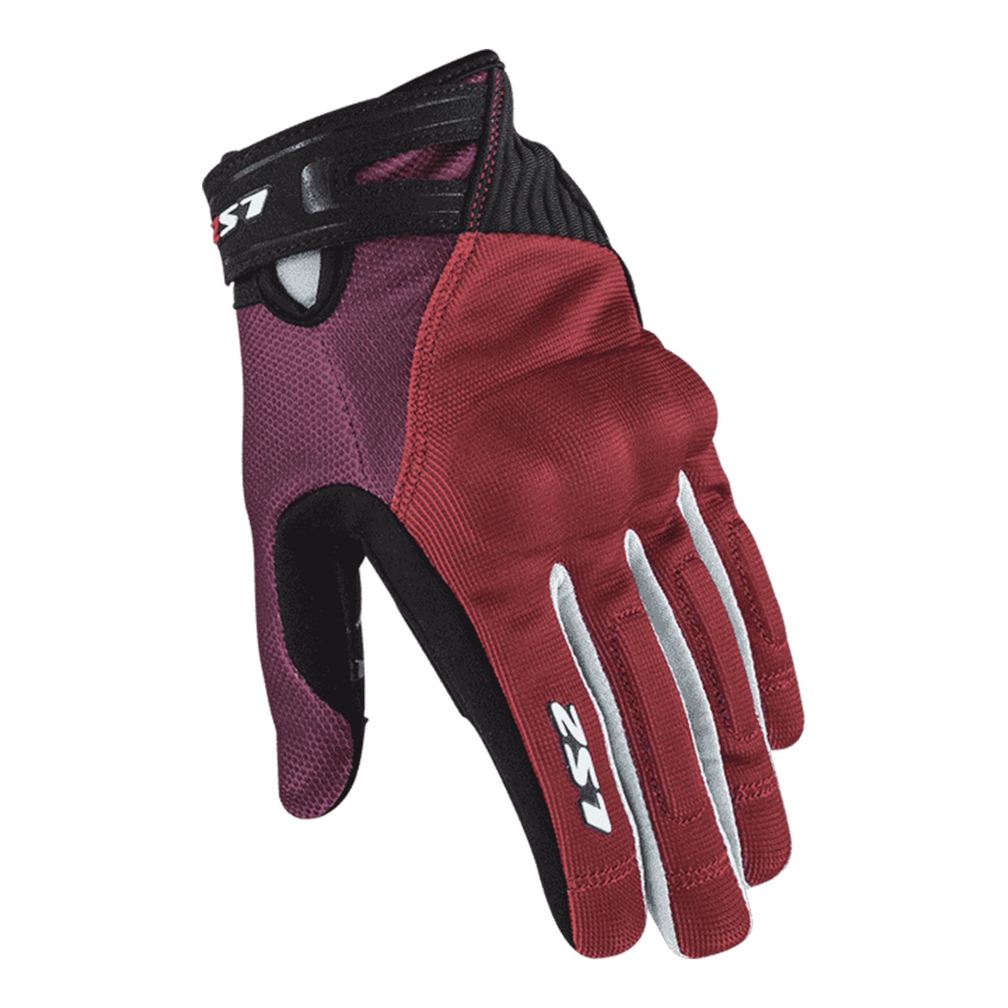 Guantes Vel LS2 Dart 2 M VINO/PERLA/NEGRO Textil P/DAMA