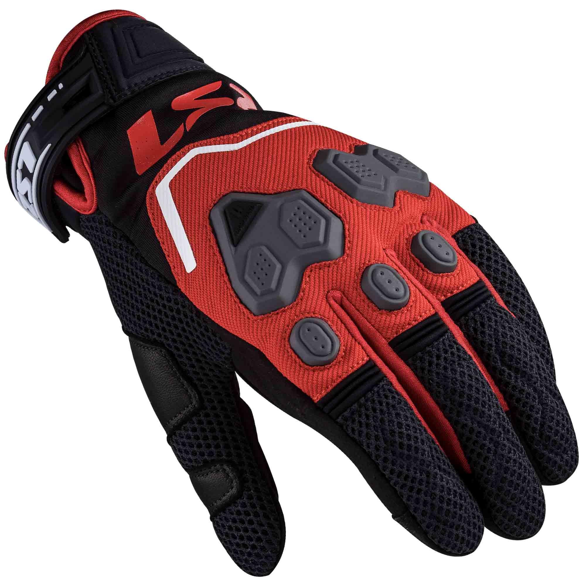 Guantes Vel LS2 Vega S NGO/ROJ Textil