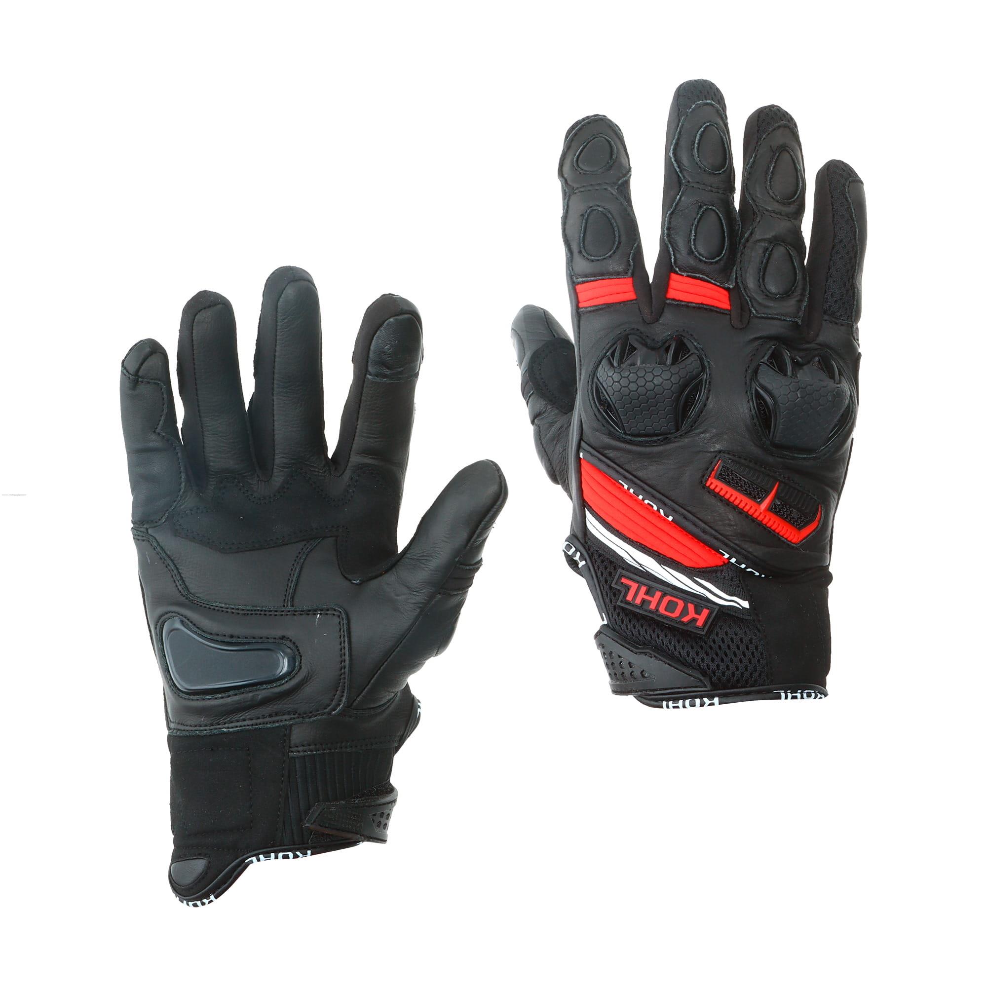 Guantes Vel KOHL KOHL-4208 L NGO/ROJ Piel
