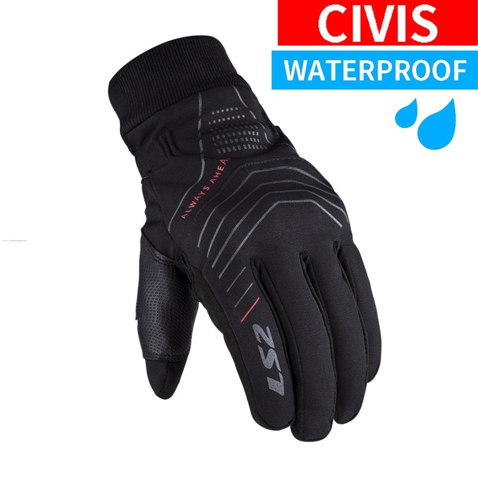 Guantes Vel LS2 Civis L Negro Textil