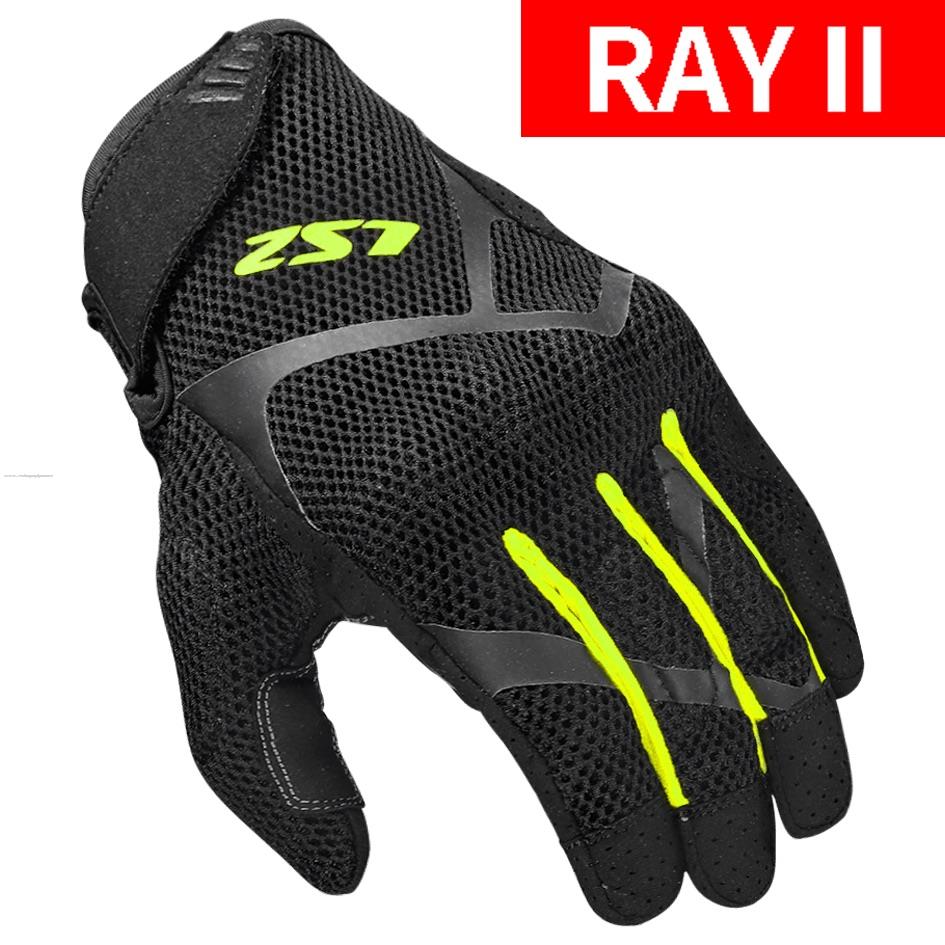 Guantes Vel LS2 Ray II L NGO/AMA Fluo Textil