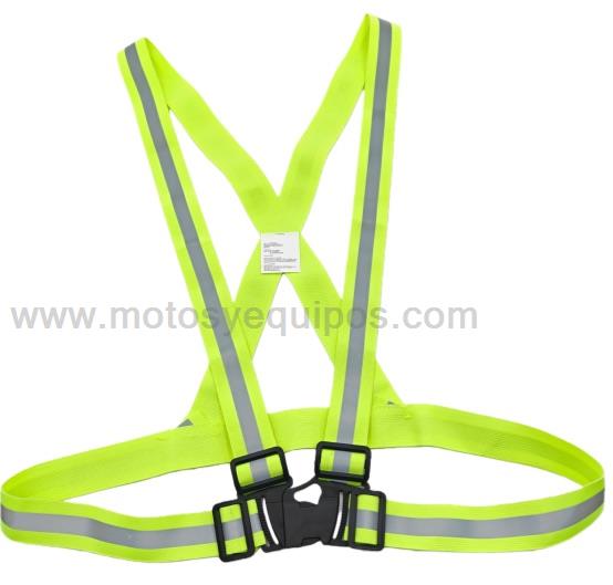 Chaleco PROMOTO Arnes Reflectante para Motociclismo Verde Neon