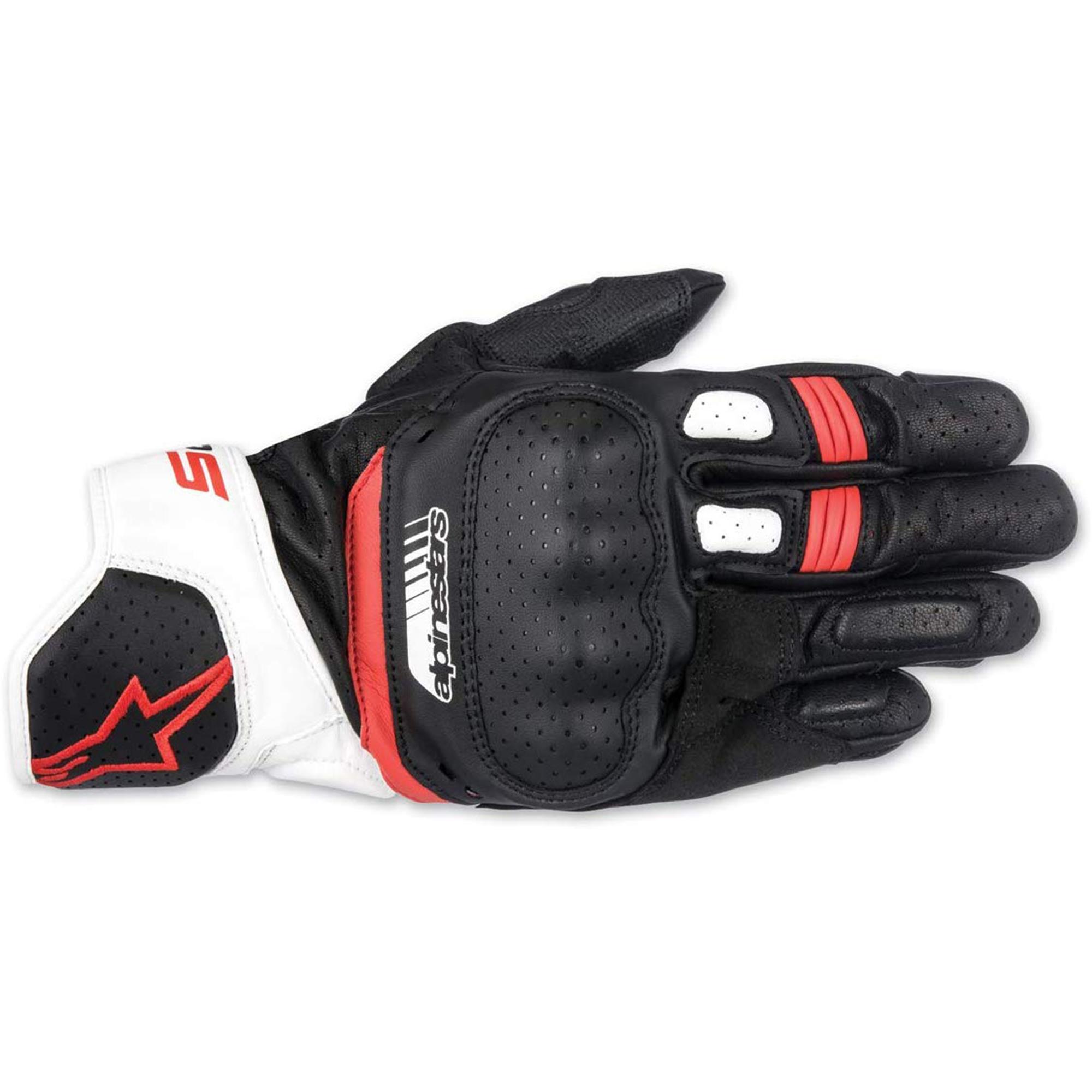 Guantes de Piel SP-5 NGO/BCO/ROJ S · Alpinestars
