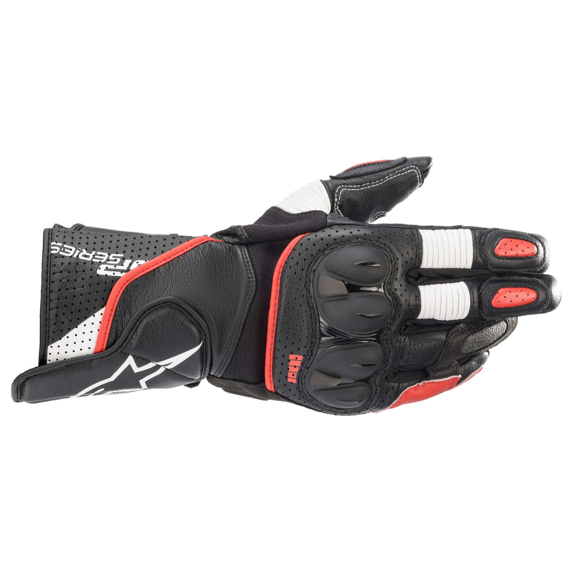 Guantes de Piel SP-2 V3 NGO/BCO/ROJ XXL · Alpinestars