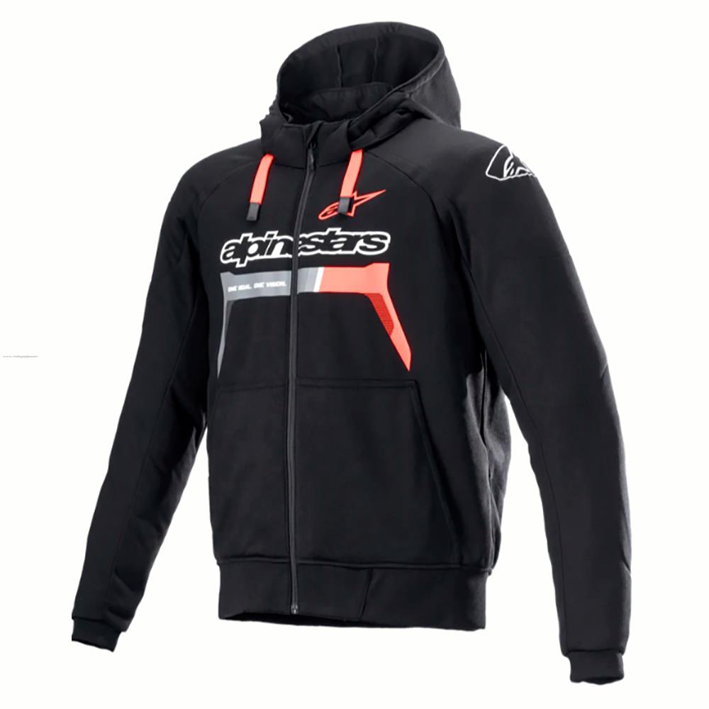 Sudadera Chrome Ignition NGO/ROJ Fluo L · Alpinestars